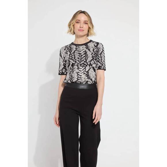 LYSSE Sweaters - NEW LYSSE preston knit sweater in black/ white shimmer print